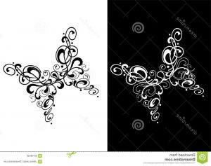 Dessin Papillon Noir Et Blanc Élégant Photos Tatouage Abstrait De Papillon Noir Et Blanc Illustration