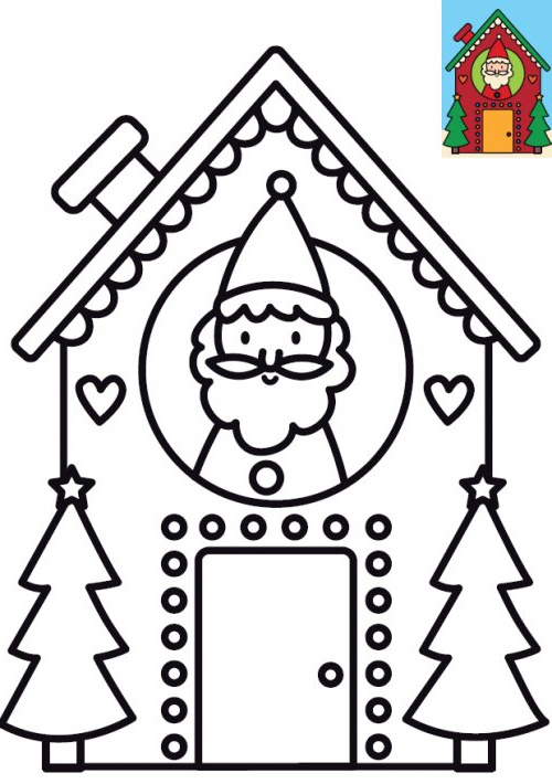 Dessin Pere Noel A Imprimer Cool Images Dessin De Noël à Imprimer Et Colorier La Maison Du Père Noël