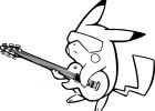 Dessin Pikachu à Imprimer Beau Photos Coloriage Pikachu Avec Une Guitare à Imprimer