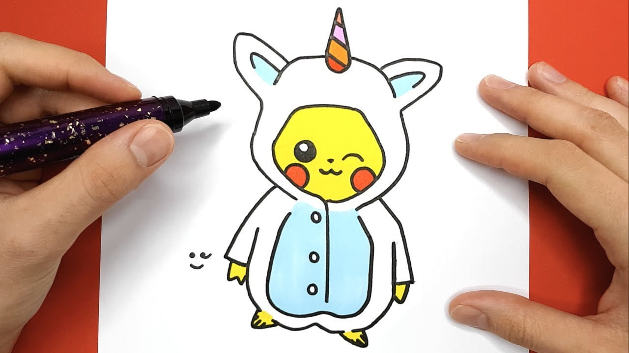 Dessin Pikachu En Couleur Beau Collection Ment Dessiner Et Colorier Pikachu Licorne Kawaii Tuto
