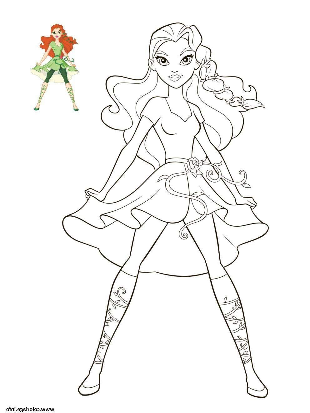 Dessin Poison Cool Collection Coloriage Poison Ivy Dc Super Hero Girls Jecolorie
