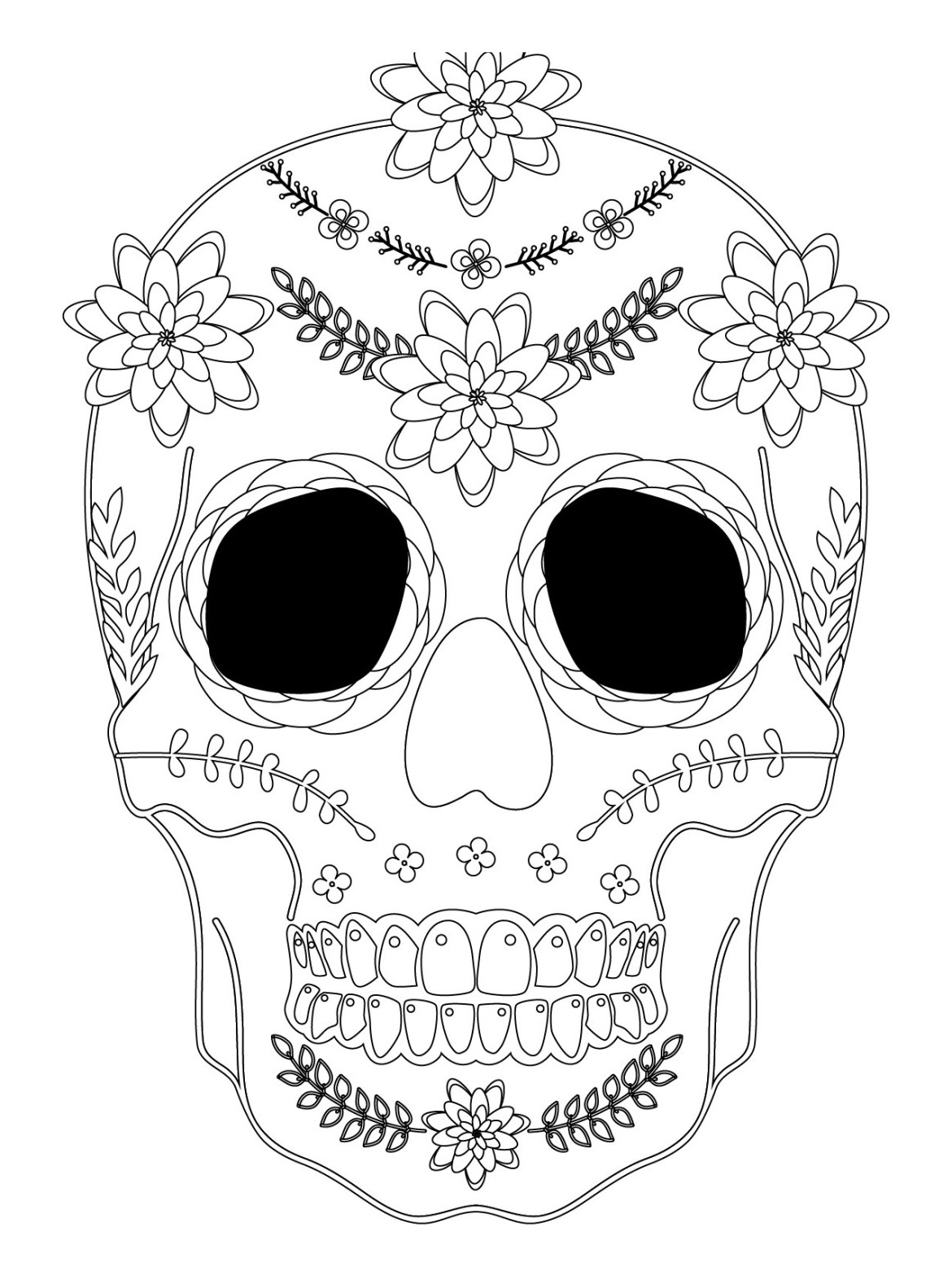 Dessin Qui Font Peur Luxe Images Sugar Skull Coloriage Halloween A Imprimer Qui Fait Peur