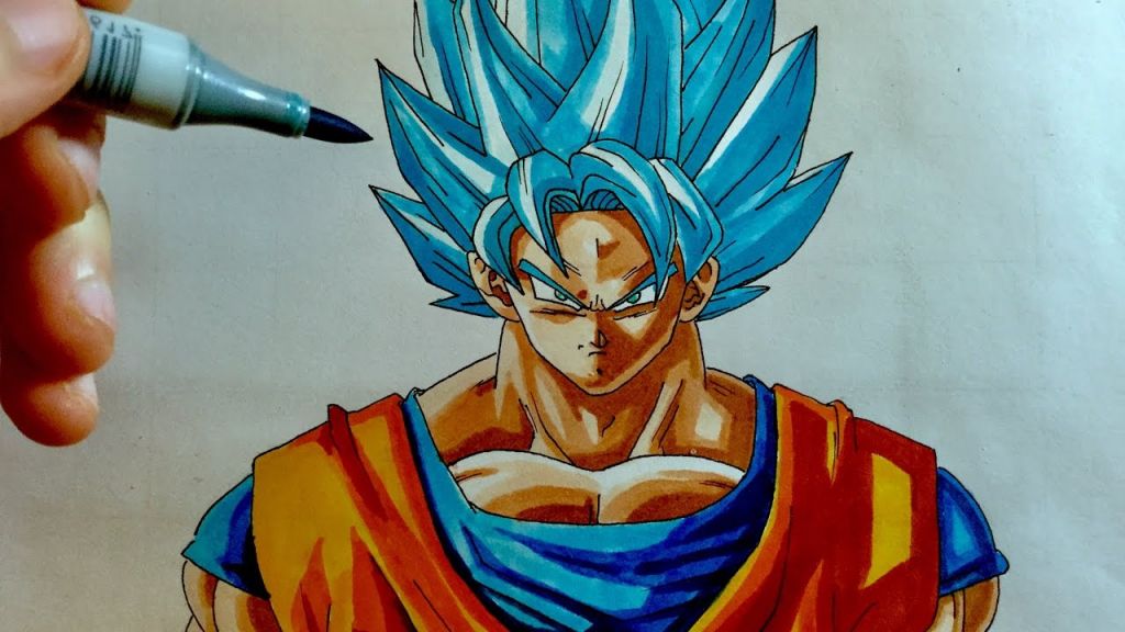  Dessin  San Goku  l gant Image Ment Dessiner Goku  Ssjb  Tuto 