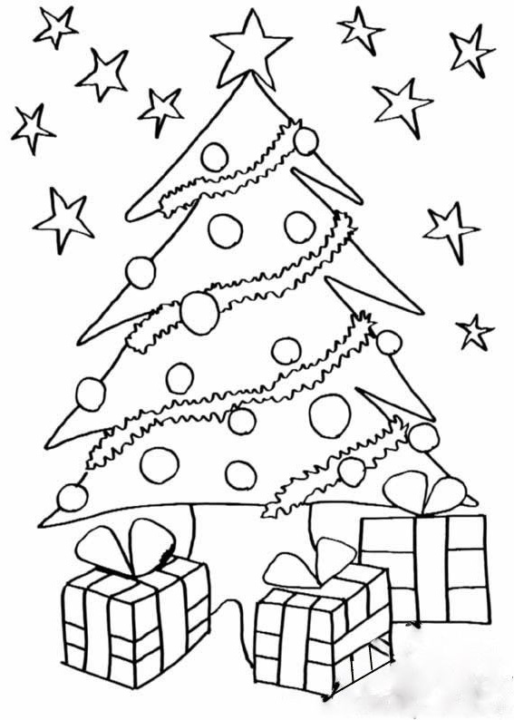 Dessin Sapin Noel Inspirant Collection Coloriage Sapin Cadeaux Noel