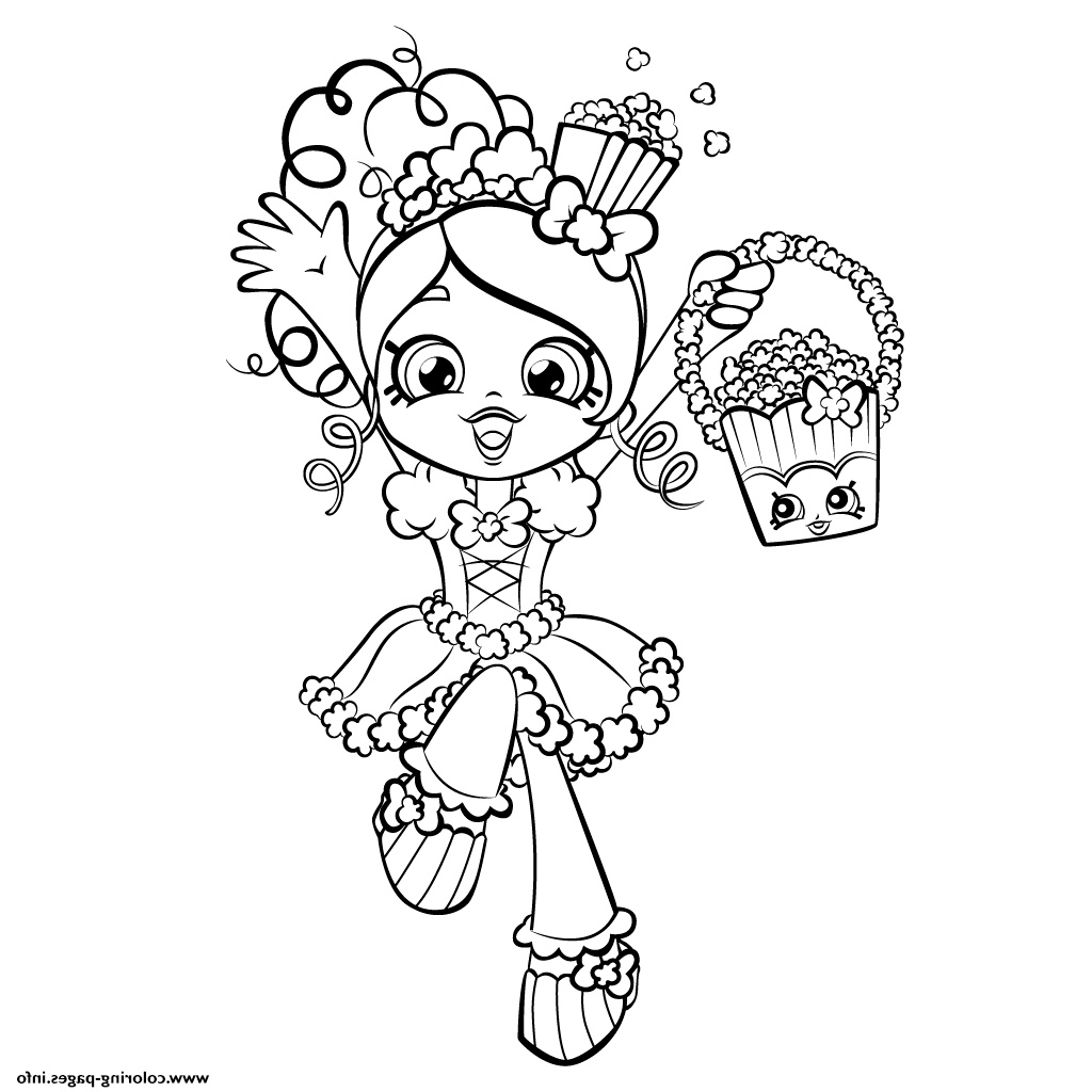Dessin Shopkins Beau Photographie Happy Shopkins Shoppies with Popcorn Coloring Pages Printable