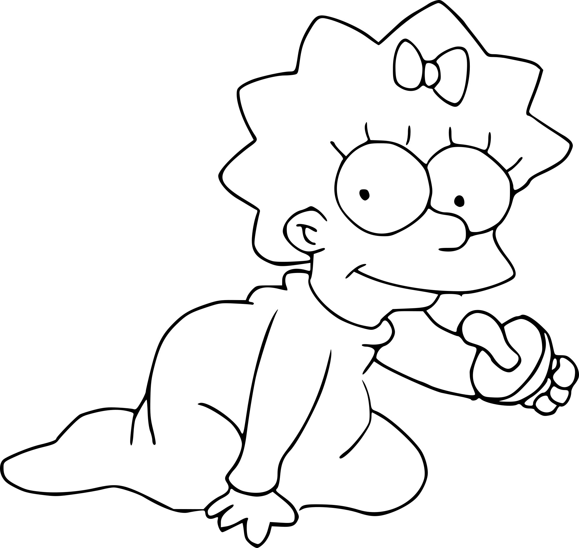 Dessin Simpsons Beau Image Coloriage Maggie Simpson