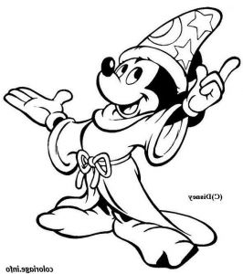 Dessin sorcier Impressionnant Collection Coloriage Mickey Est Un Magicien Dessin à Imprimer