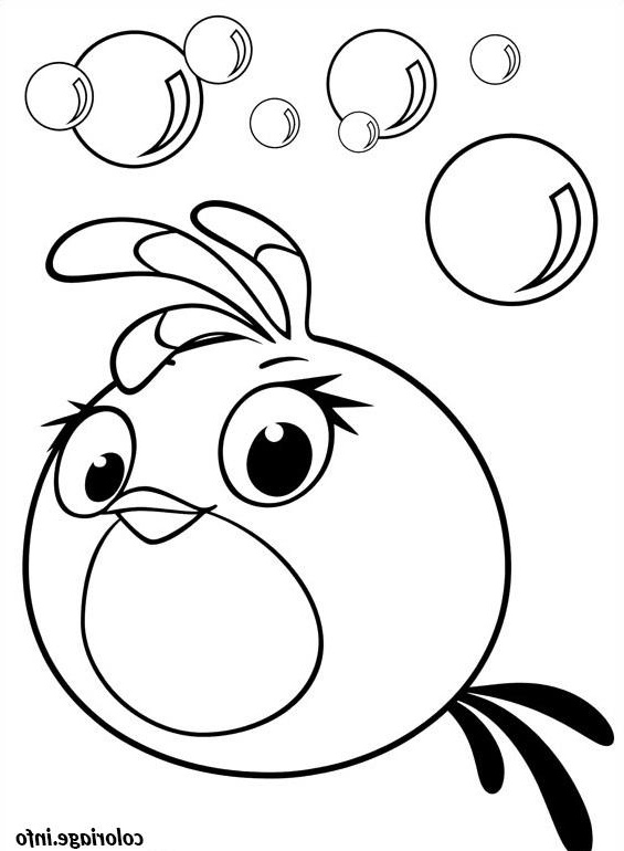Dessin Stella Élégant Galerie Coloriage Angry Birds Stella Fait Des Bulles Dessin
