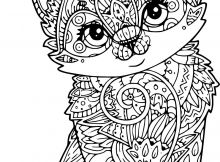 Dessin Tatouage Mandala élégant Stock Coloriage Mandala Chat