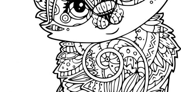 Dessin Tatouage Mandala élégant Stock Coloriage Mandala Chat