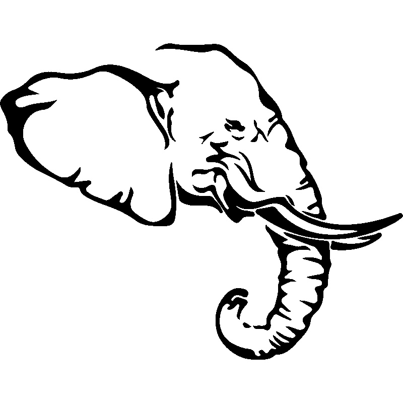 Dessin Tete Elephant Impressionnant Images Sticker Profil D Une Tête D éléphant
