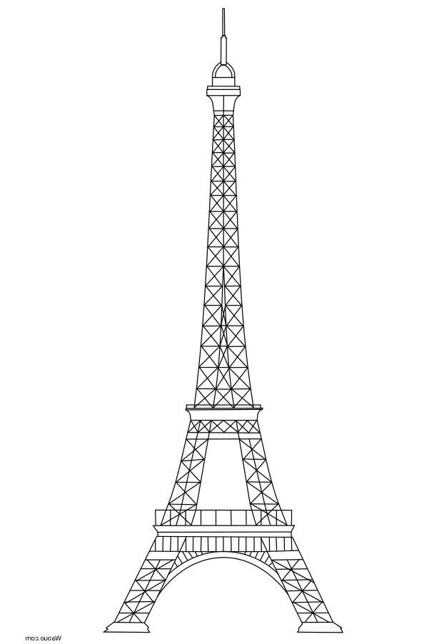 Dessin tour Cool Photos Coloriage tour Eiffel à Colorier Dessin à Imprimer