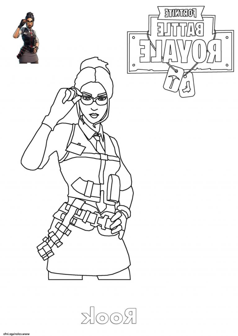 Dessins fortnite Élégant Photos Coloriage Rook fortnite Girl Jecolorie