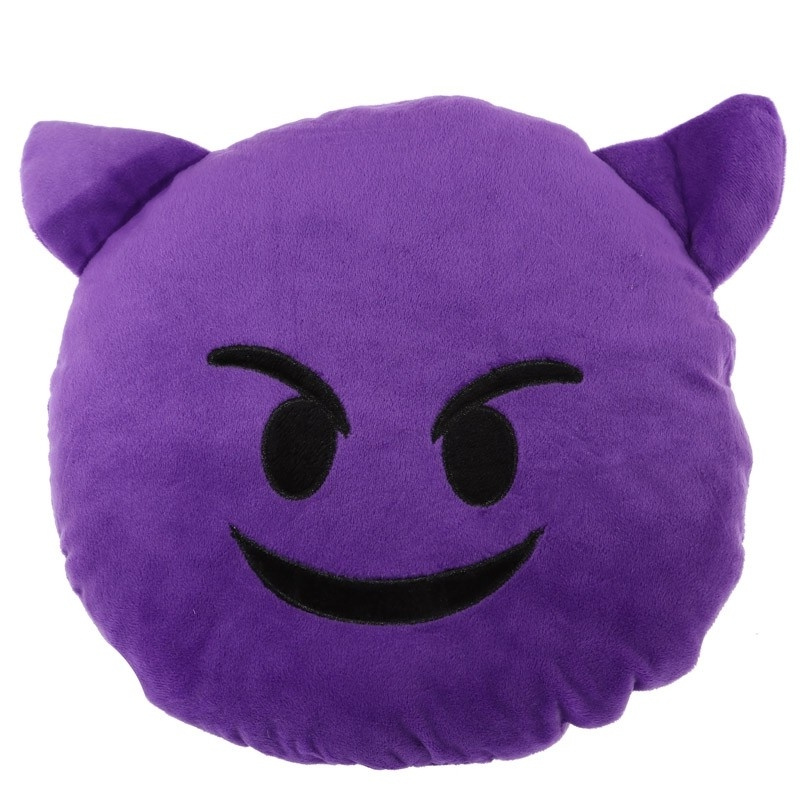 Diable Emoji Beau Collection Coussin Smiley Diable