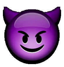 Diable Emoji Élégant Photographie Visage souriant Avec Des Cornes Emoji
