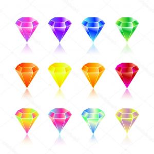 Diamants Dessin Cool Photos Dessin Animé Les Icônes Vectorielles Des Gemmes Et Des