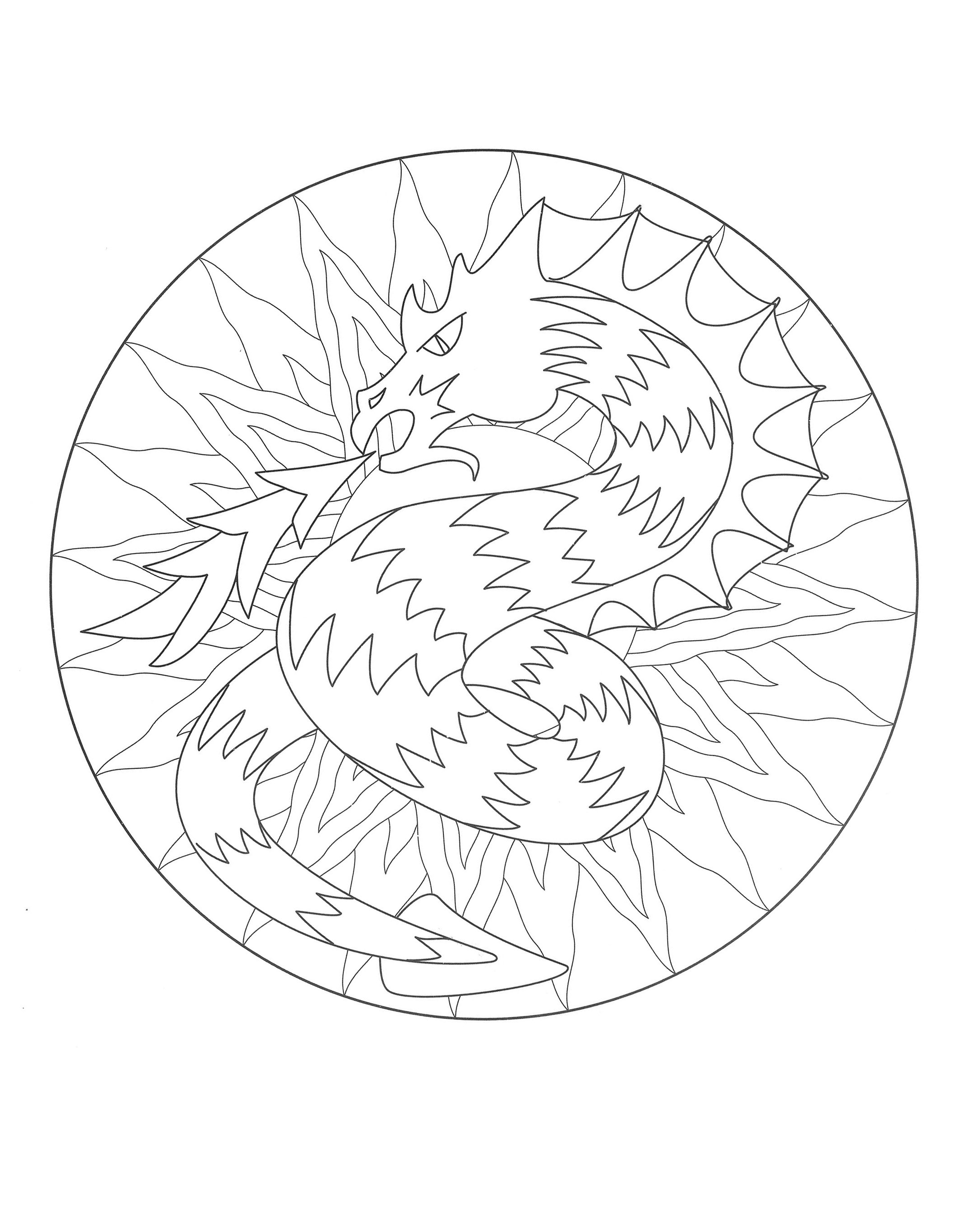 Dragon à Imprimer Bestof Images Mandala Dragon 3 Mandalas Coloriages Difficiles Pour