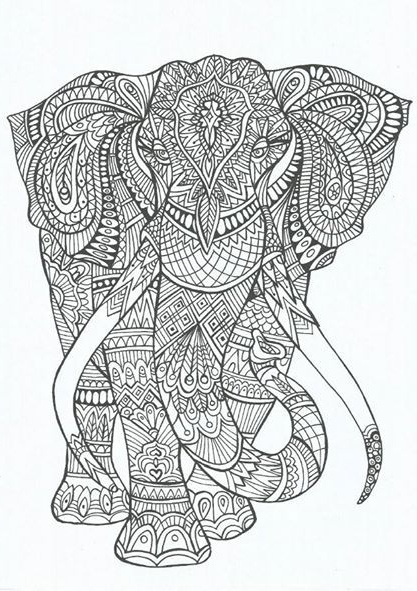 Elephant Coloriage Élégant Photographie Elephant Coloriage Anti Stress