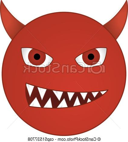 Emoji Diable Inspirant Image Emoticon Diable Smiley Démon Grimacer Vecteur