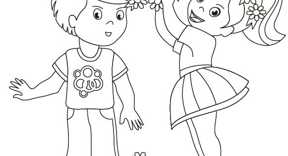 Fille Garçon Dessin Inspirant Photos Coloriage Fille ...