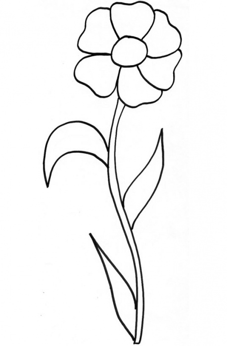 Fleur Dessin Simple Unique Stock Coloriage D Une Fleur à Longue Tige Tête à Modeler