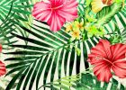 Fleur Tropicale Dessin Élégant Images Dessin Sans soudure De Fleurs Plantes Tropicales — Image