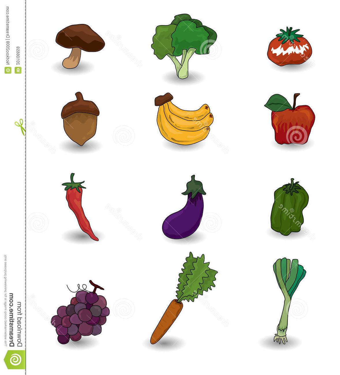 Fruit Et Legume Dessin Nouveau Photos Positionnement De Graphisme De Fruits Et Légumes De Dessin