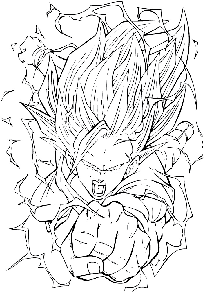 Goku Coloriage Inspirant Stock Coloriage son Goku Ssj3 Zsol Rs