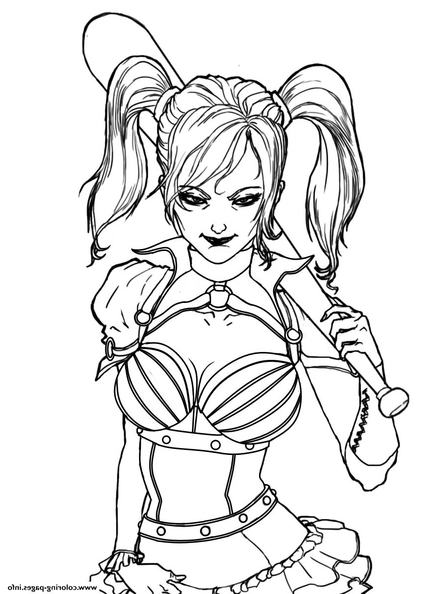 Harley Quinn Dessin Nouveau Stock Harley Quinn American Ic Books Coloring Pages Printable