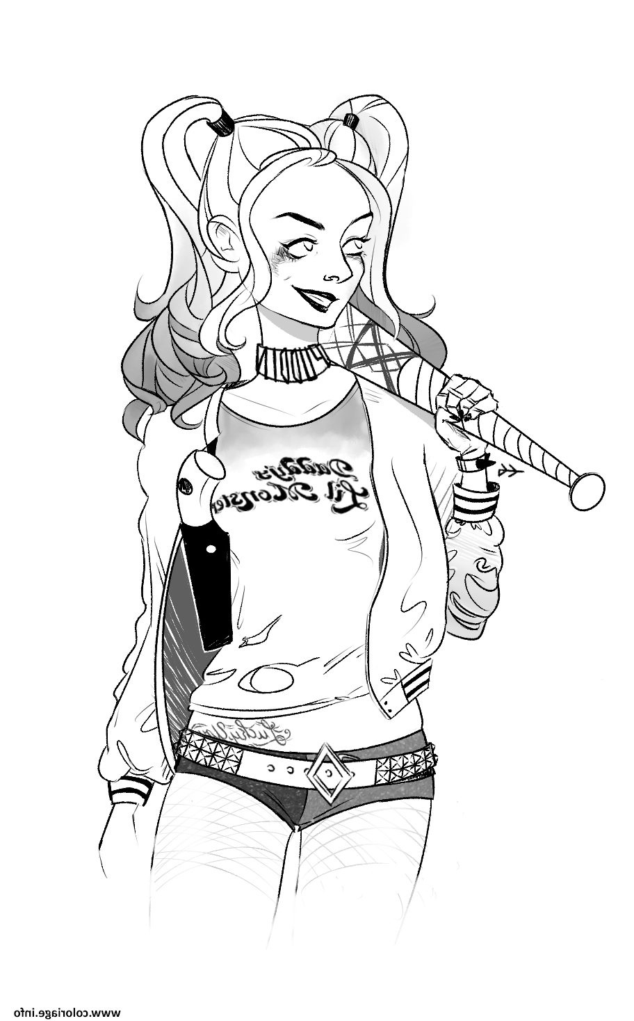 Harley Quinn Suicid Squad Dessin Luxe Galerie Coloriage Harley Quinn Suicide Squad Jecolorie