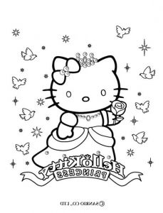 Hello Kitty A Colorier Inspirant Collection Coloriages Coloriage De Princesse Kitty Fr Hellokids