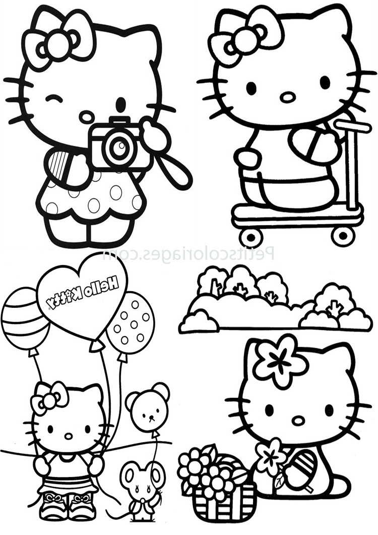 Hello Kitty A Colorier Luxe Photos Hello Kitty 96 Dessins Animés – Coloriages à Imprimer