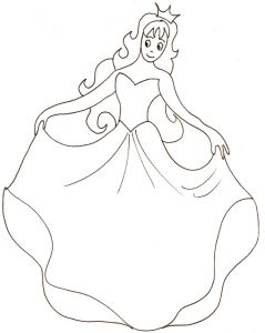 Image De Princesse Beau Stock Croquis Robe De Princesse