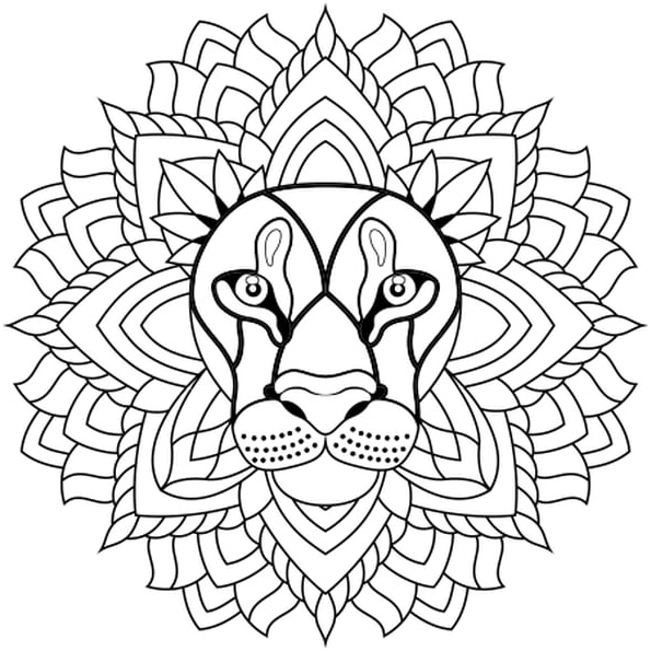 Imprimer Dessin Mandala Beau Photos Mandala Lion Coloriage Mandala Lion En Ligne Gratuit A