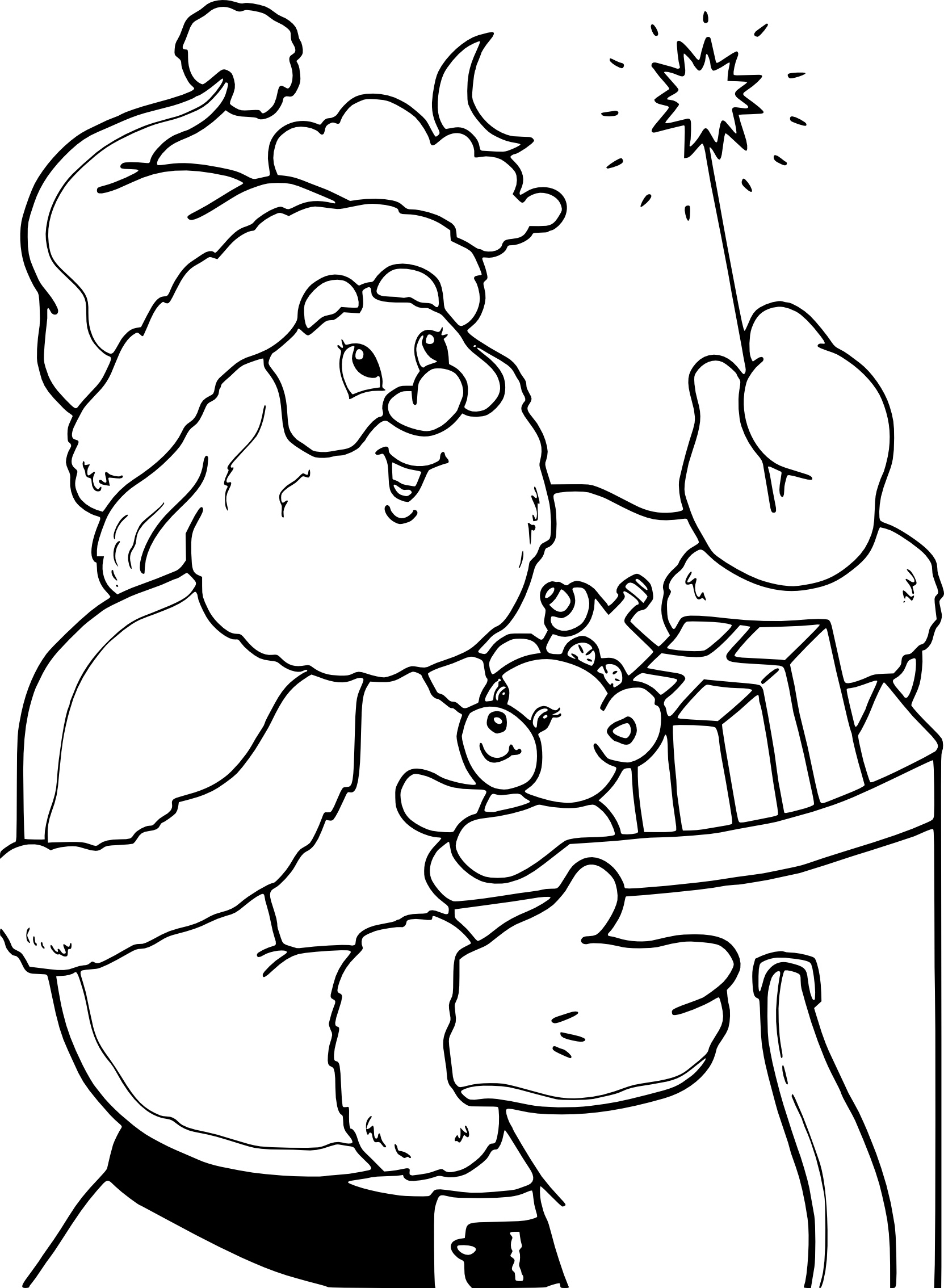 Joyeux Noel Coloriage Luxe Photos Coloriage Père Noël Et Une Baguette Magique à Imprimer
