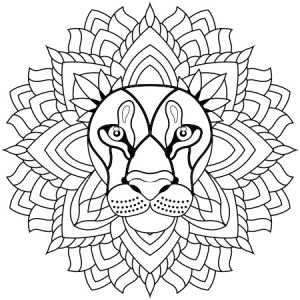 Mandala à Colorier Beau Photos Dessin Mandala Lion A Colorier Nan Pinterest
