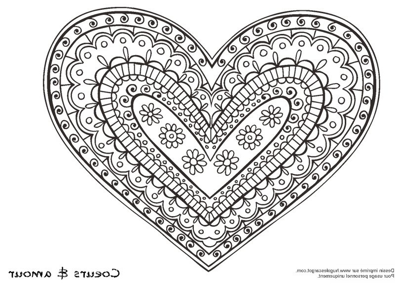 Mandala Amour Luxe Stock Coloriage Mandala Cœur &amp; Amour Hugolescargot