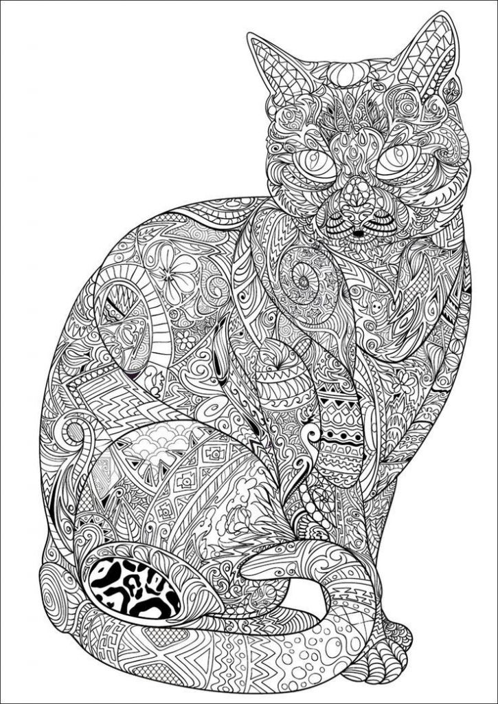 15 Luxe De Mandala Chat Image  Coloriage  Coloriage