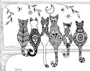 Mandala Chaton Impressionnant Photographie 禪繞的貓 Zentangle Cats Cats