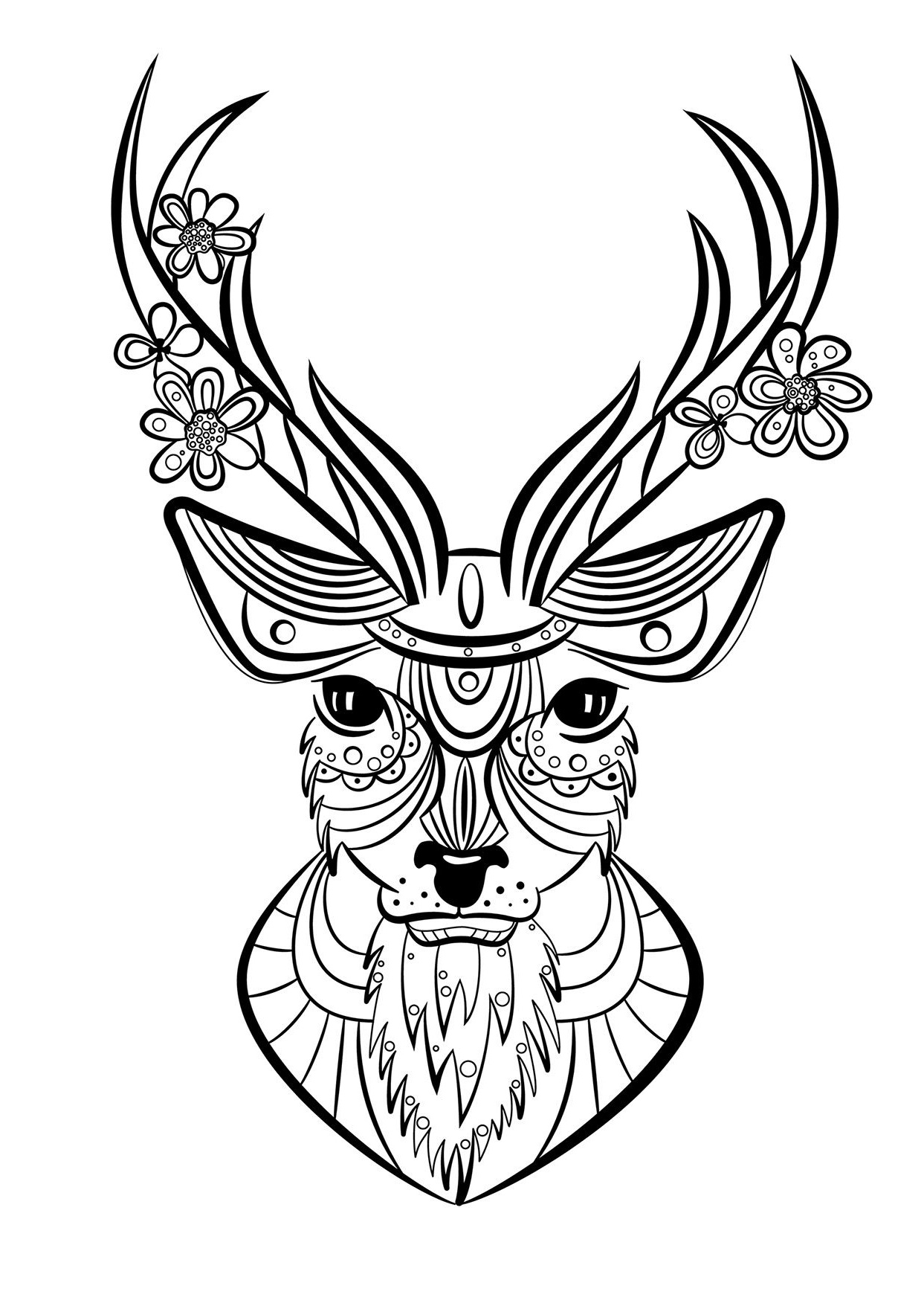 Mandala Coloriage Luxe Images Coloriage Animaux Cerf Mandala