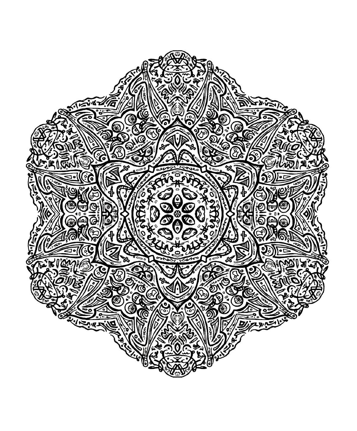 Mandala Difficile Bestof Collection Difficult Mandala Coloring Pages Coloring Home
