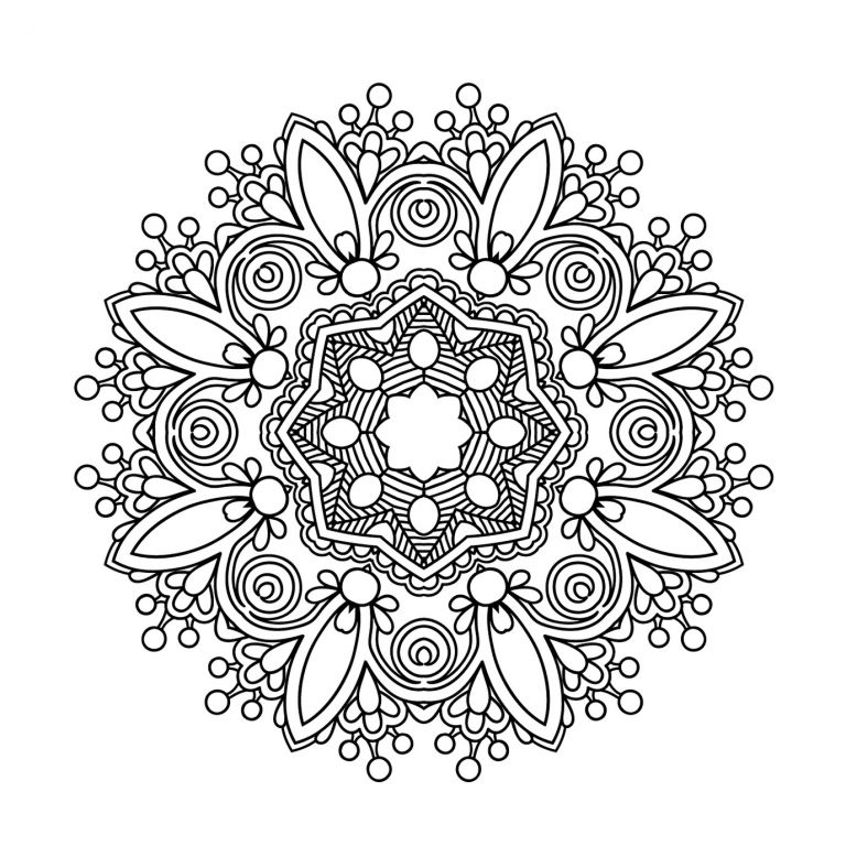 Mandala Difficile Bestof Photos Mandala Coloriage Mandala En Ligne