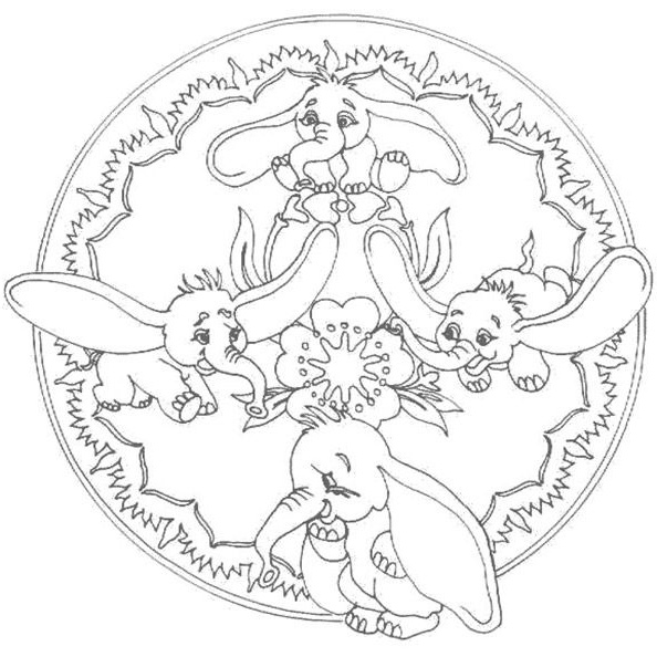 Mandala Disney Impressionnant Image Mandala Zum Ausdrucken Dumbo Mandalas