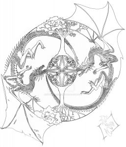 Mandala Dragon Beau Galerie Mandala Line Drawing by Sabrieldragonkin On Deviantart