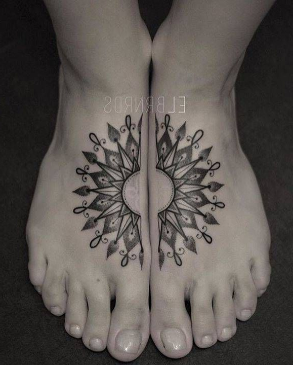 Mandala Foot Beau Photos Matching Half Mandala Tattoos On Both Feet