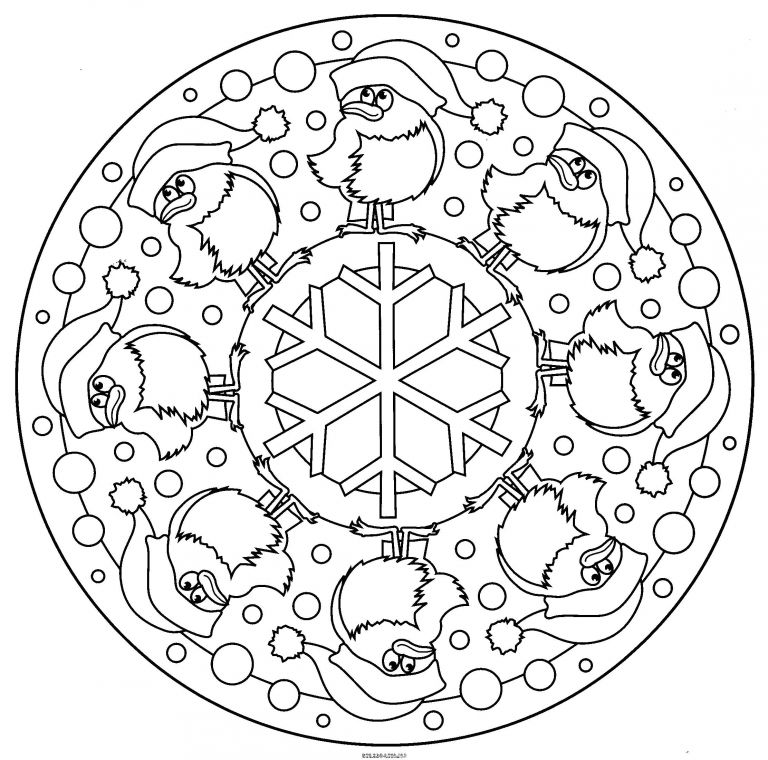 Mandala Hiver Nouveau Images Coloriage Mandala Hiver Maternelle