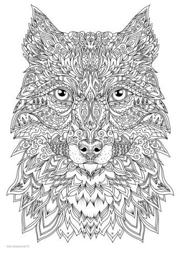 Mandala Loup à Imprimer Beau Collection Wolf
