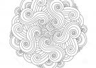 Mandala Mer Cool Image Mandala Graphique Avec Des Vagues Et Des Curles Élément De