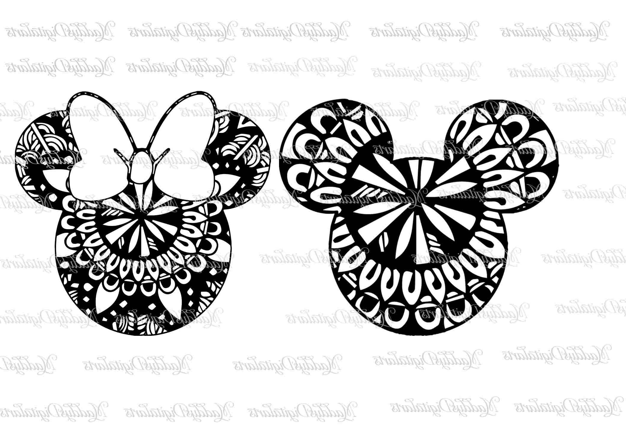 Mandala Mickey Élégant Images Mickey Mandala Mouse Svg File Minnie Mandala Svg Vinyl