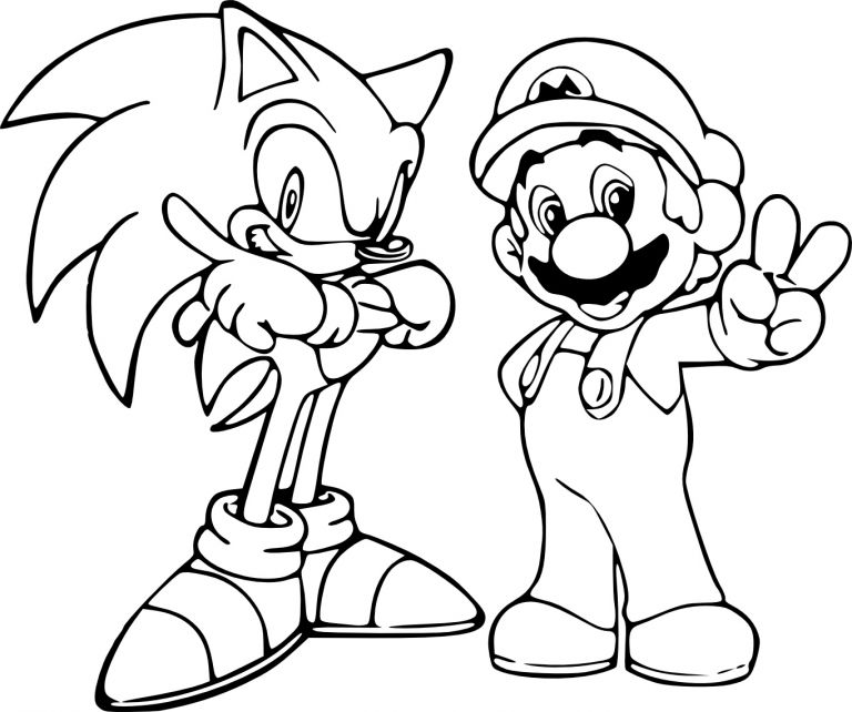 Mario Coloriage à Imprimer Luxe Galerie Coloriage De sonic Et Mario à